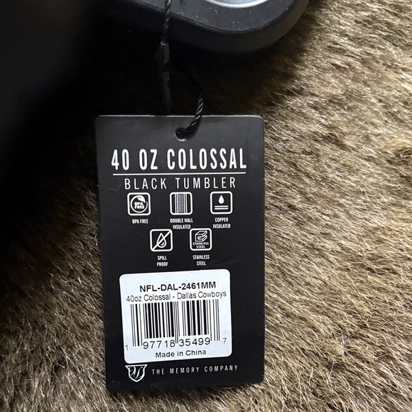 NFL Cowboys Black and Blue Tumbler NWT - Picture 2 of 2